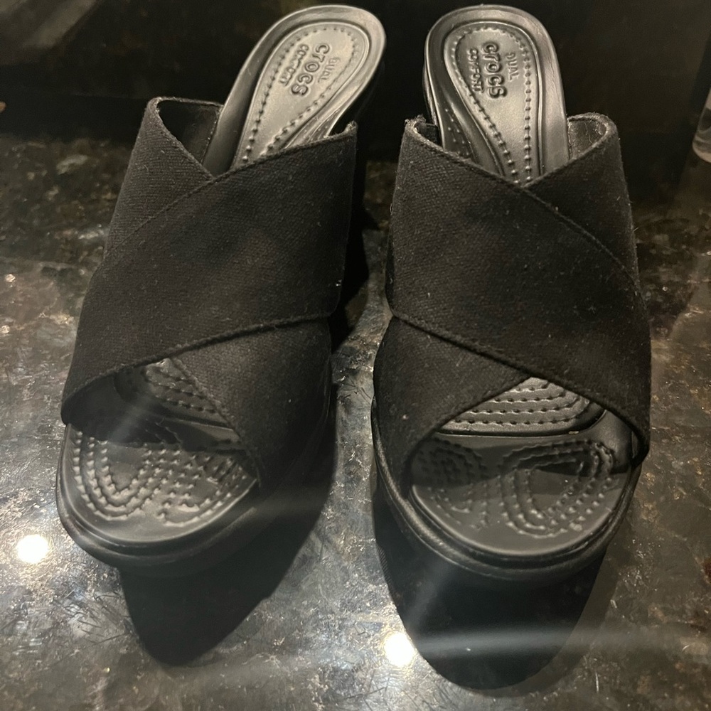CROCS Women's Black Mules